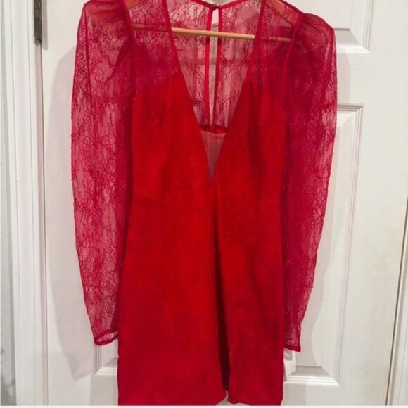 Michael Costello x Revolve Vivian Red Mini Dress - Picture 5 of 6